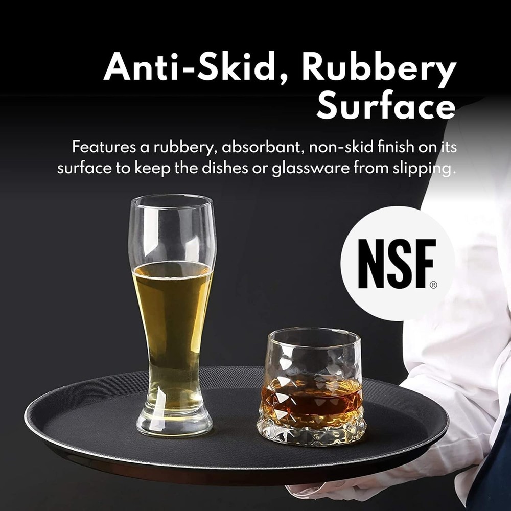 Non-Slip Tray, Plastic, Rubber - Tray for Server/Waiter