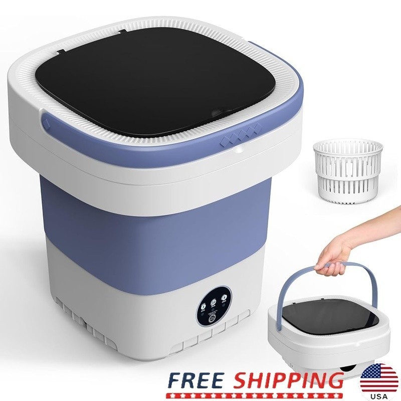 Portable Mini Washing Machine 12L Lightweight Space-saving Intelligent Spin-dry