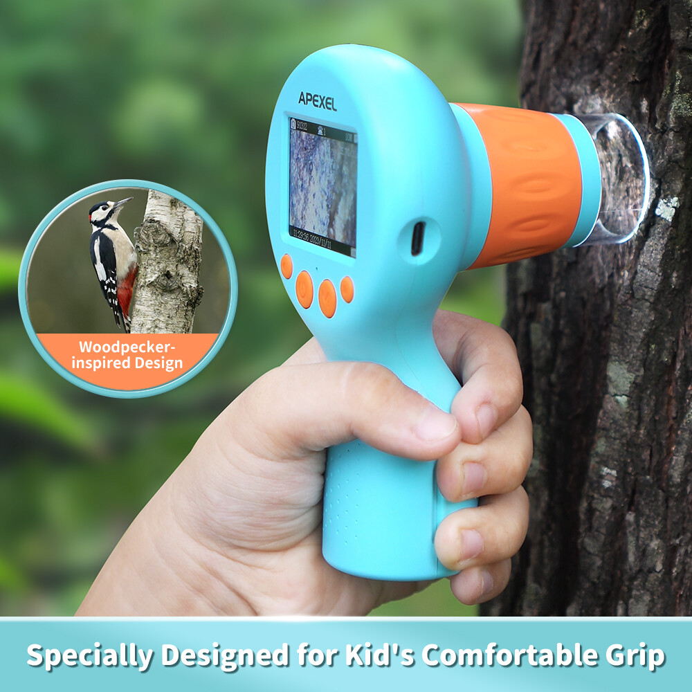 APEXEL 800X Optical Microscope Child Electron Microscope Science Experiment Kit