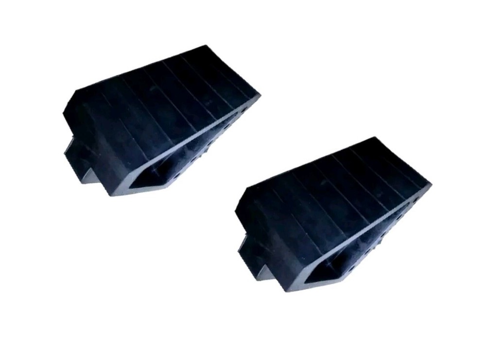 Two HAUL-MASTER Solid Rubber Wheel Chock.