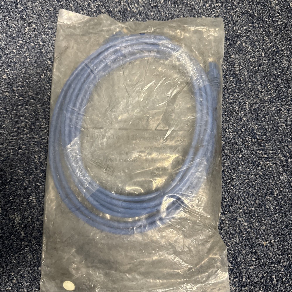 14’ Cat5e Patch Cable Blue New In Bag