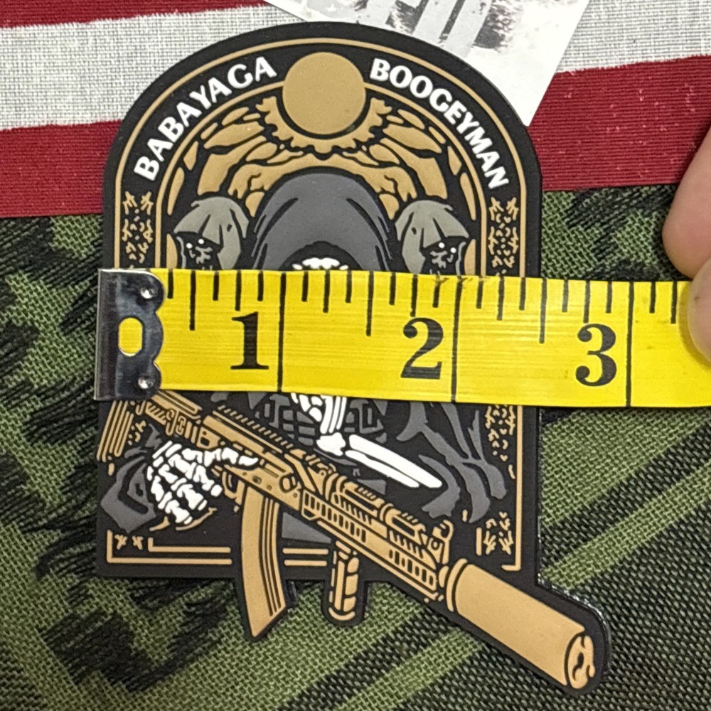 PvC 3D Babayaga Morale Tactical Hook & Loop Patch High Quality Large!