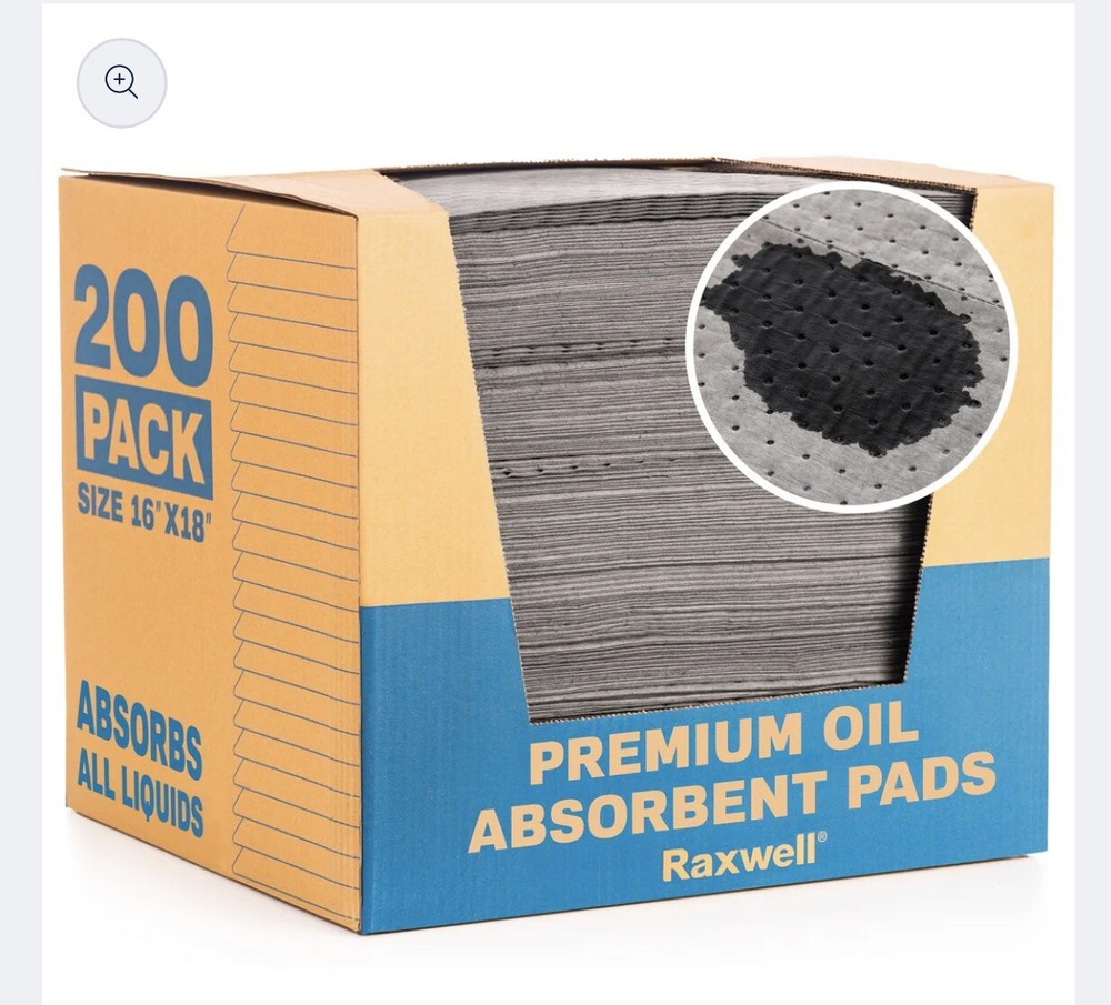 Universal Absorbent Pads, Large 18"x16", 200 Count - Premium 8 Layer