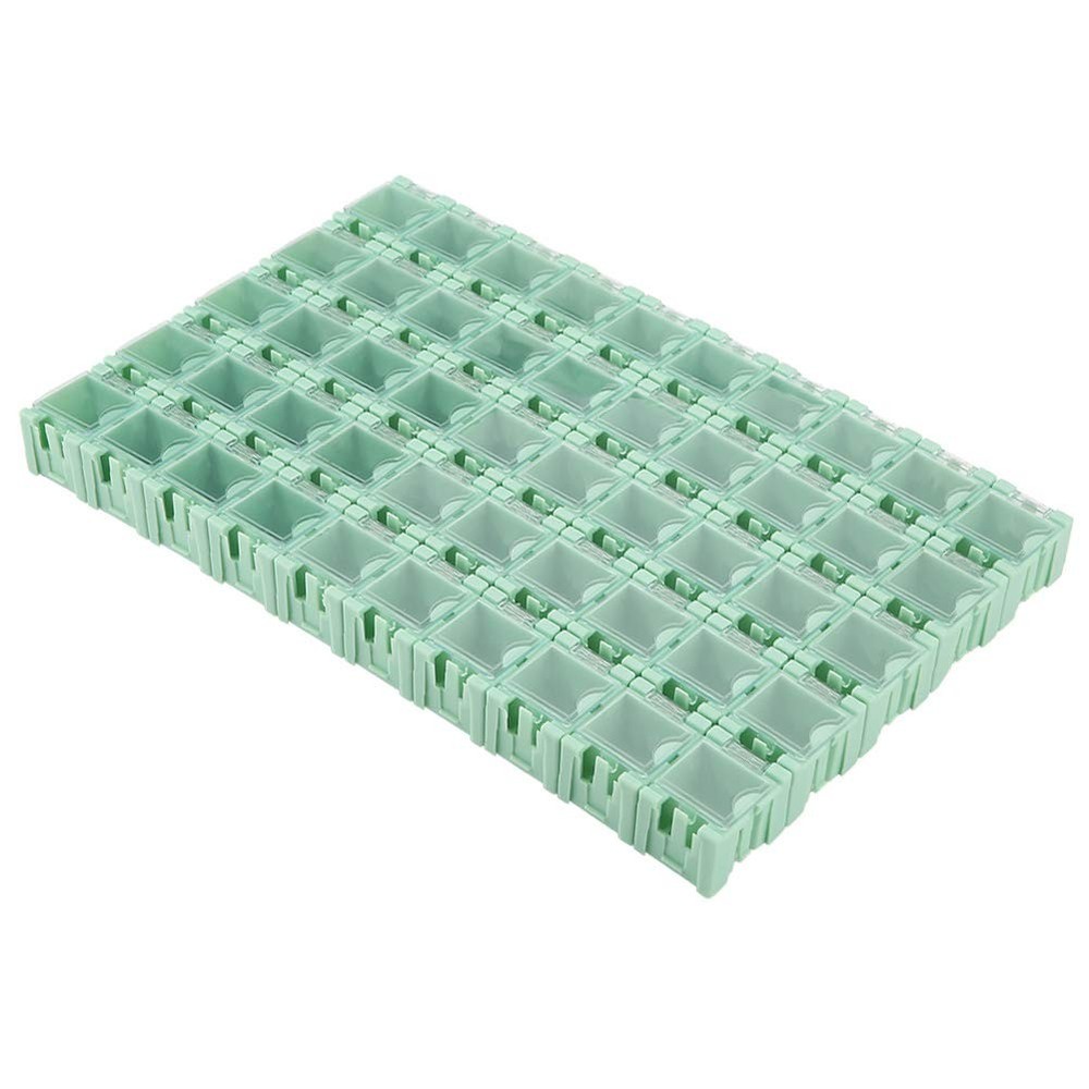 50 Pcs/Set Green IC Component,Tool Boxes Tool Organizers Box SMD Electronic C...