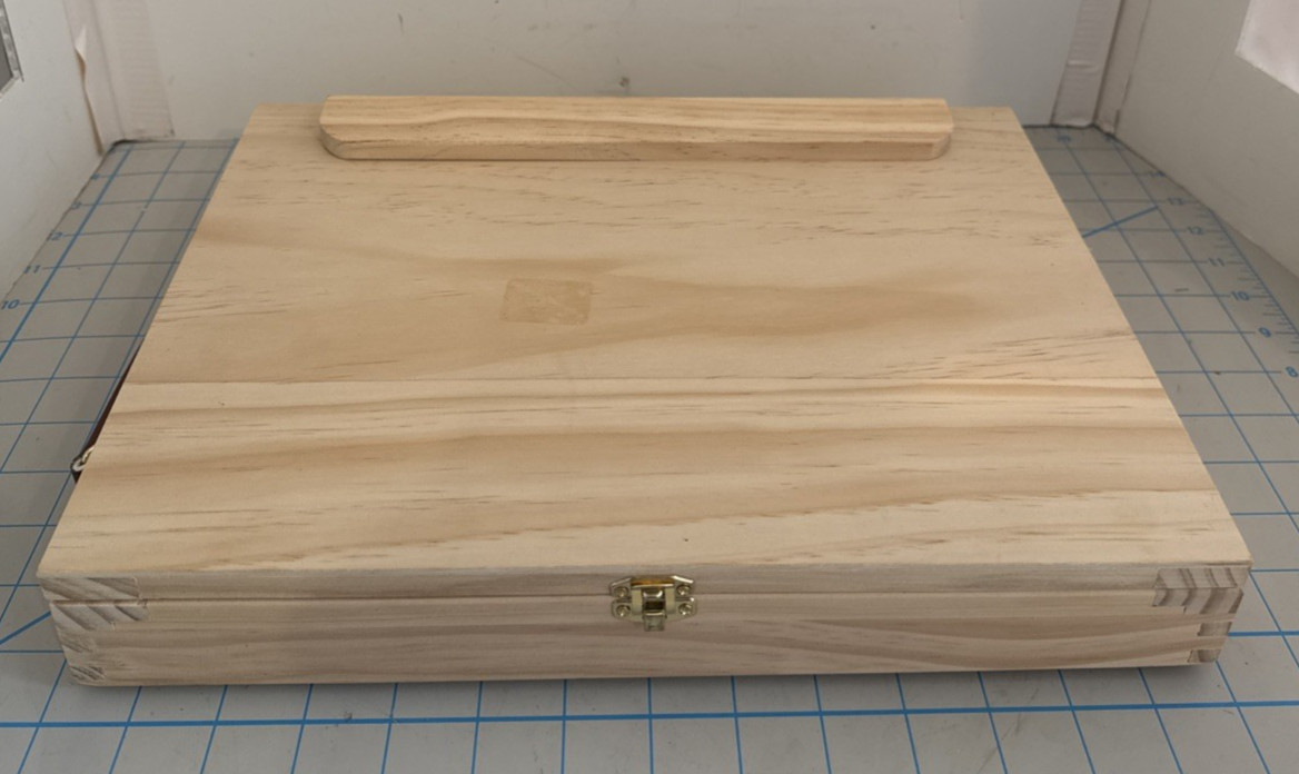 Solid Artist Wood Desk Table Easel Box, Storage Drawer, Art Paint Supplies