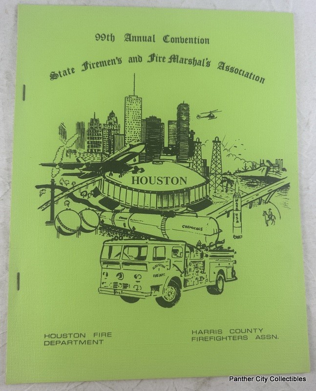 1975 Texas State Firemen Fire Marshall Firefighter Convention Houston Program