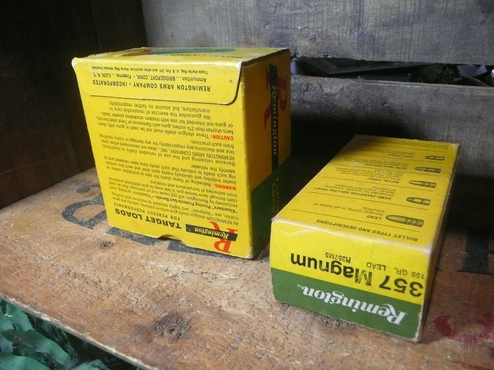 Vintage Remington Target Load and 357 Magnum Empty Boxes.