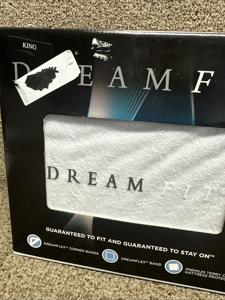 NEW Dream Fit Advantage King Mattres Protector 1 Degree Basic Terry