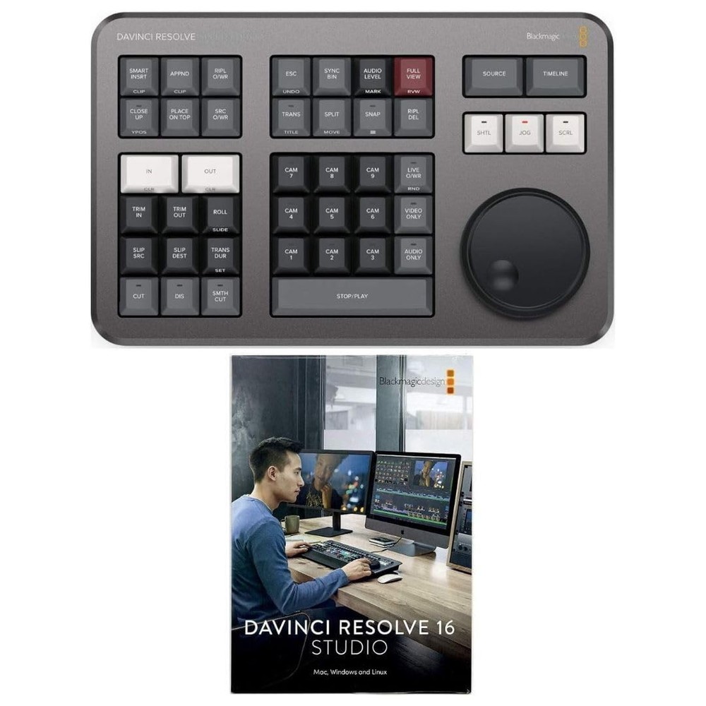 Blackmagic Davinci Resolve Speed Editor Keyboard w/Davinci Resolve 17 Studio NEW
