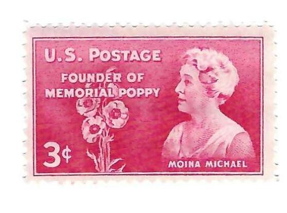 STAMP US SCOTT 977 "Monia Michael & Poppy Plant" 3 CENT 1948 MH