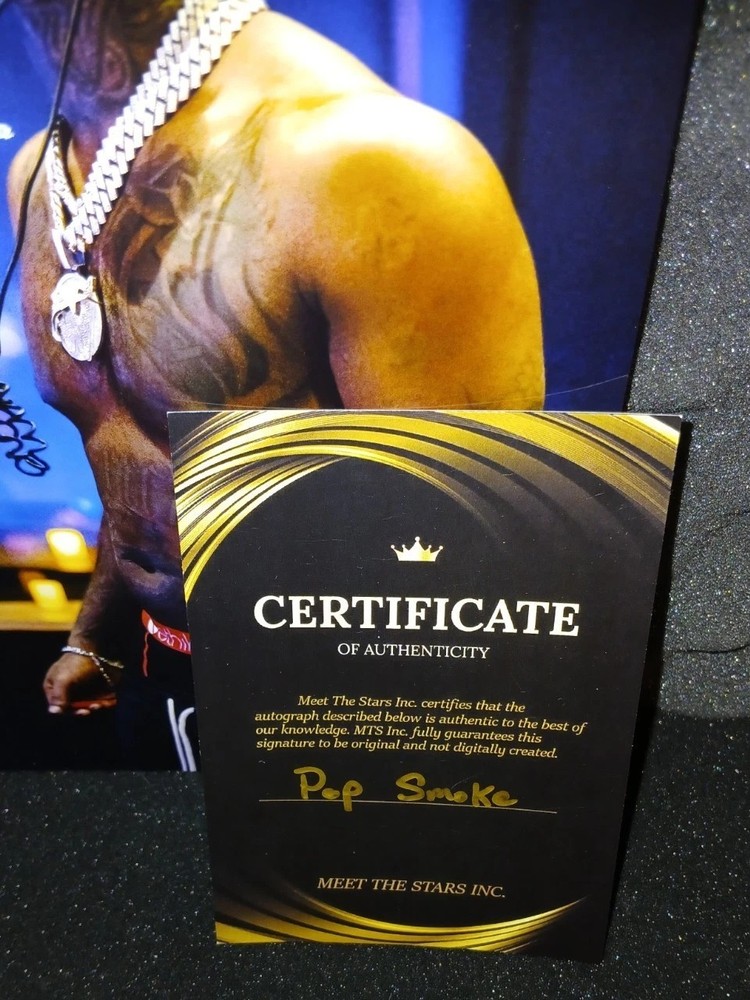POP SMOKE RAPPER AUTOGRAPH SIGNED 8X10 PHOTO with COA
