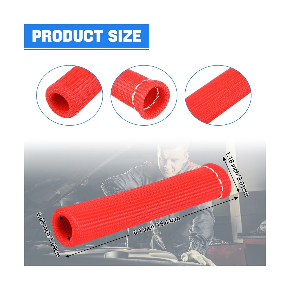 8 PCS Spark Plug Boot Protector 2500° Spark Plug Heat Sleeve Wire Covers Wr