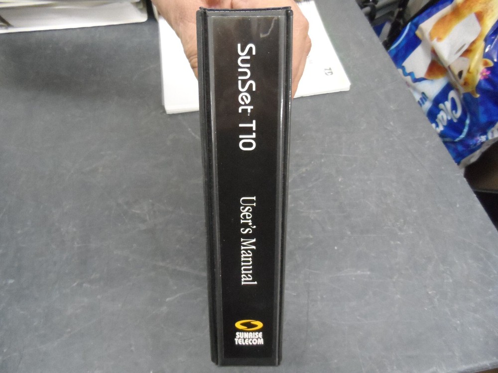 SUNSET T 10 USER'S MANUAL VERSION 1.40