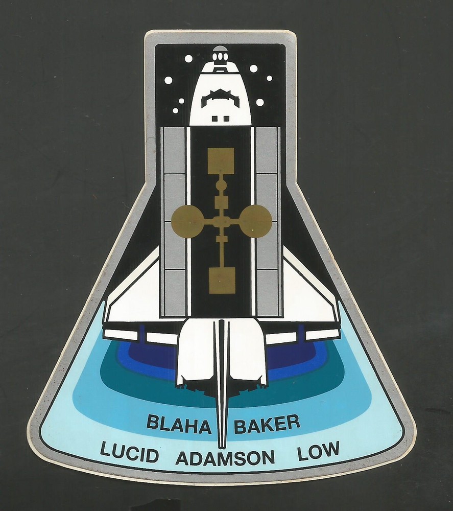 NASA SHUTTLE ATLANTIS STS-43 CREW PATCH SPACE  DECAL STICKER 4 1/2"
