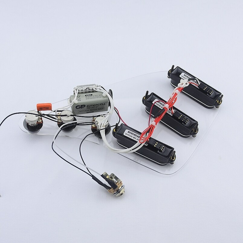 Guitar Pickup SSS Active Single Coil Pickguard Pickup Harness Pre-Wired