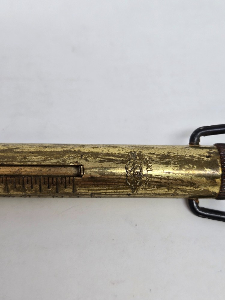 Vintage Brass Spring Salter Pull Down Hanging Scale
