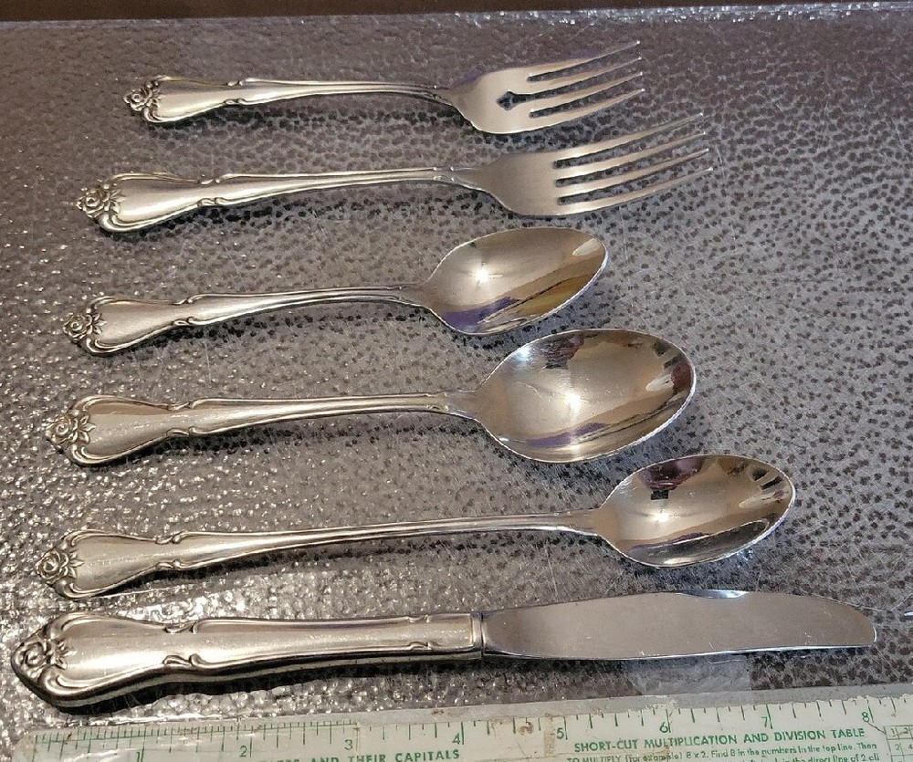 Oneida Arbor Rose True Rose 6pc Place Setting