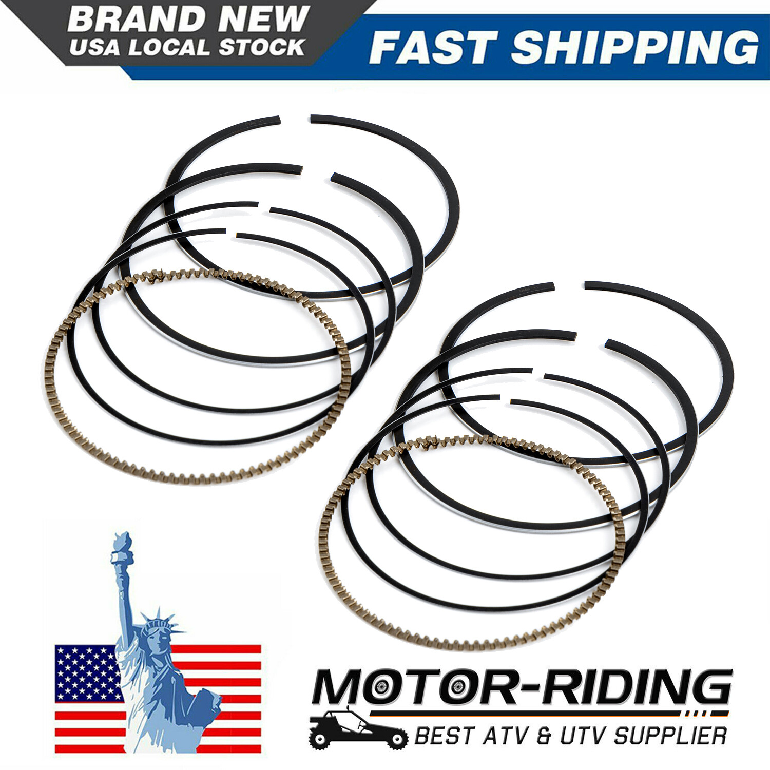 Piston Rings Kit for Polaris RZR 800 EFI 2008 2009 2010 2011 2012 -2014 / 2 Pack