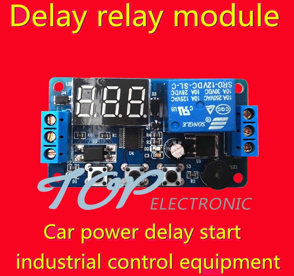 12V Programmable timer relay module Delay Timer Control Switch with LED