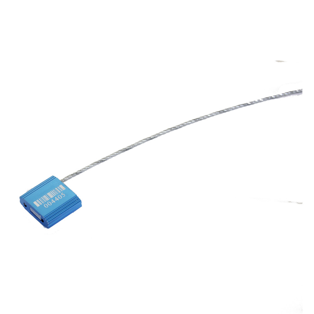 CABLE Security Lock Seal with 2.5mm-12", 25 pcs., Numbered/ Barcode, BLUE