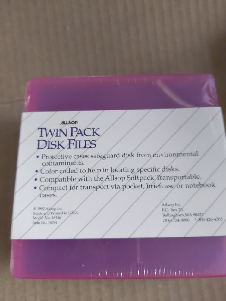 Allsop Twin Pack Disk Files- New Old Stock