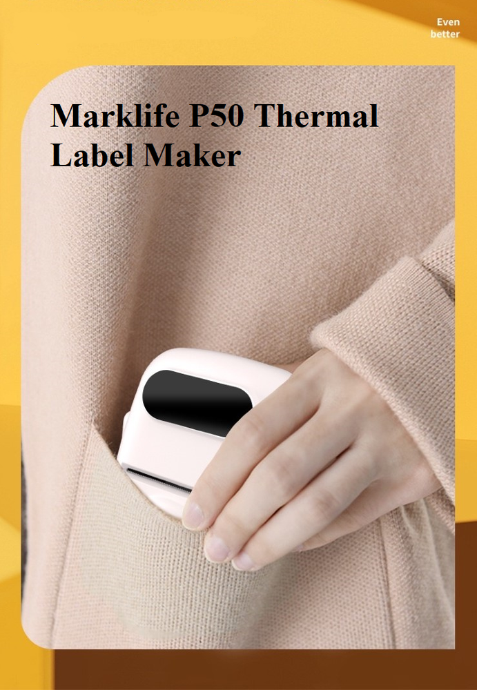 Portable Thermal Label Maker Wireless/Ink-less Handheld Label Maker