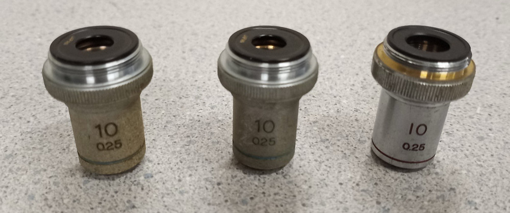 3x Microscope Objective: 10-0.25 Lens