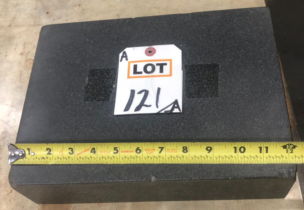 Granite Surface Plate, 12" x 9" x 3", Black