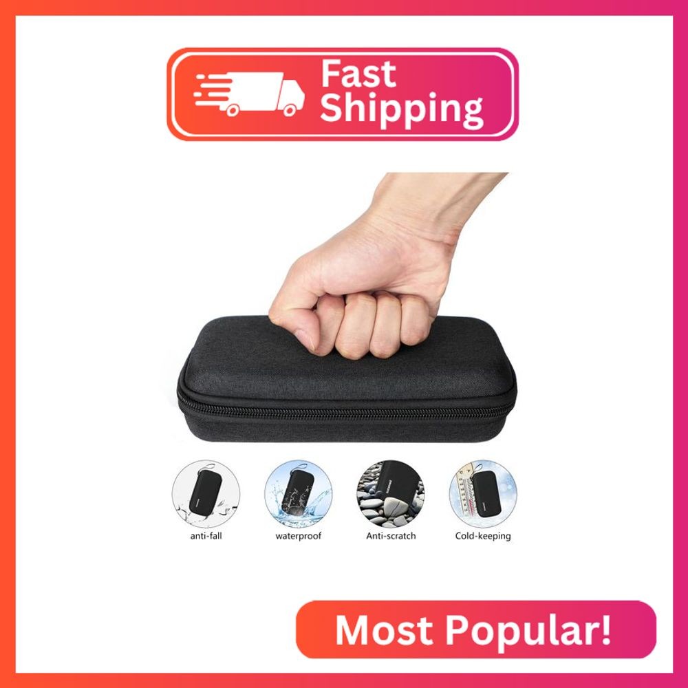 suzamed Insulin Cooler Travel Case,EVA Insulation Travel Medicine Kit with 2 Ice