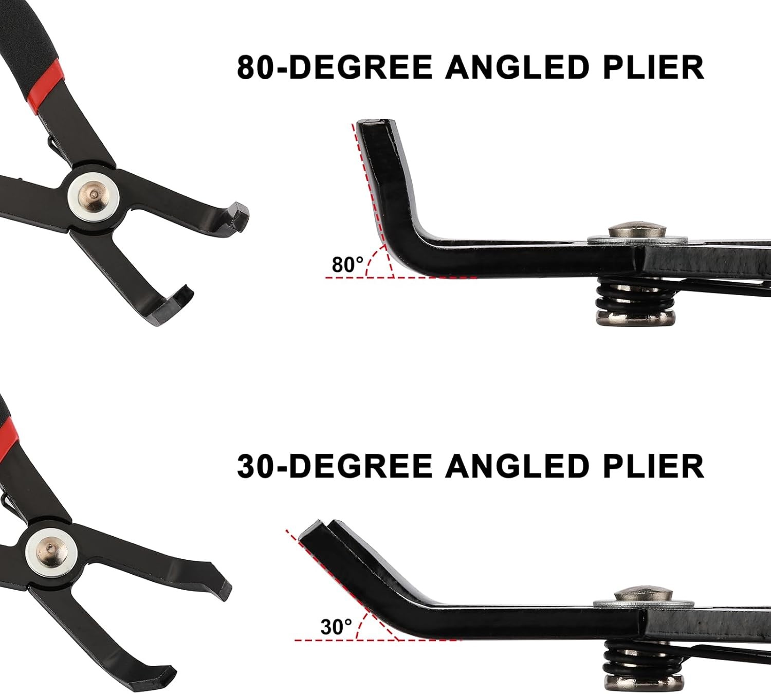 3PCS Body Clip Removal Pliers Set Including 30 Degree &80 Degree Push Pin Pliers
