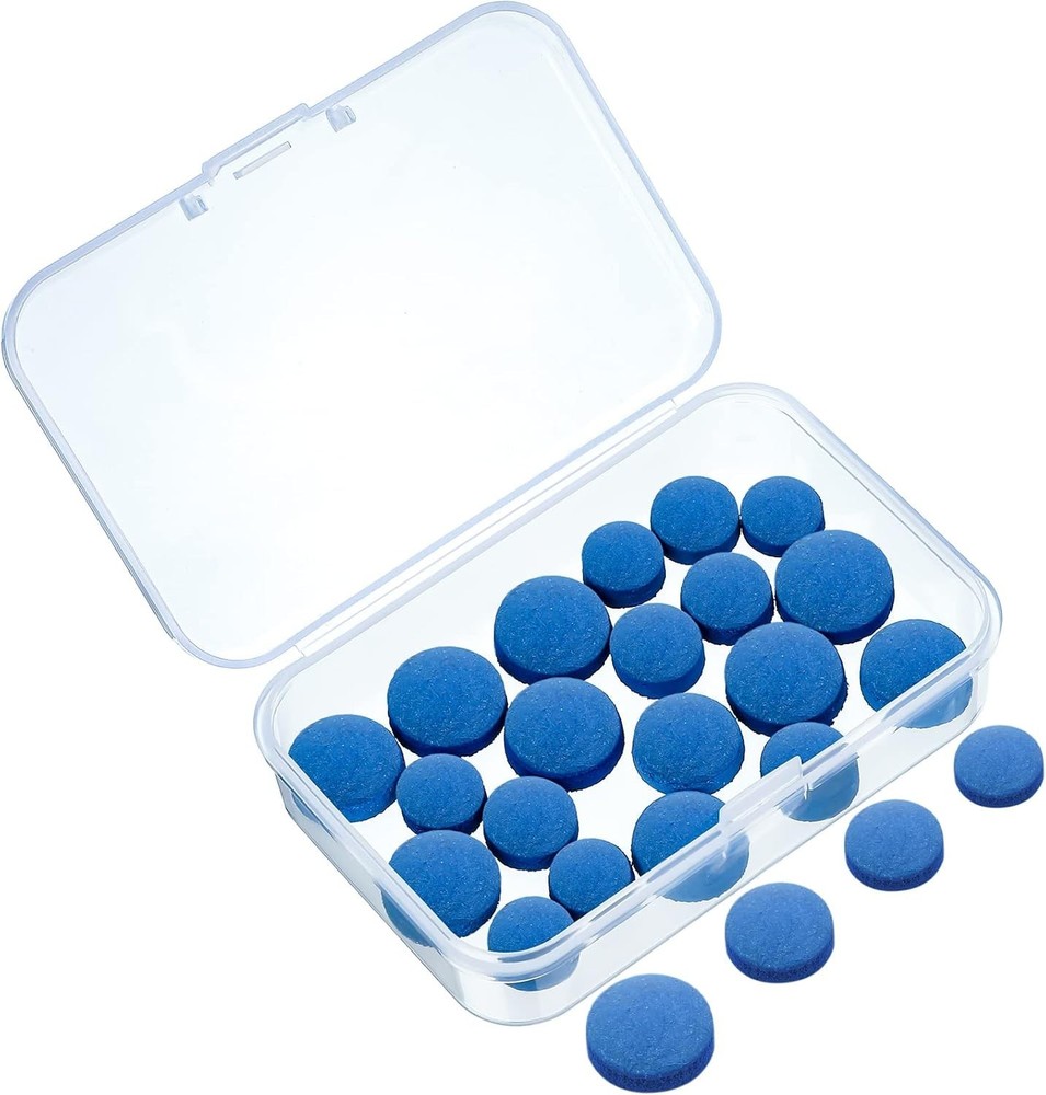20 Pcs Billiard Pool Cue Tips Replacement Kit Pool Stick Tips with Storage Bo...
