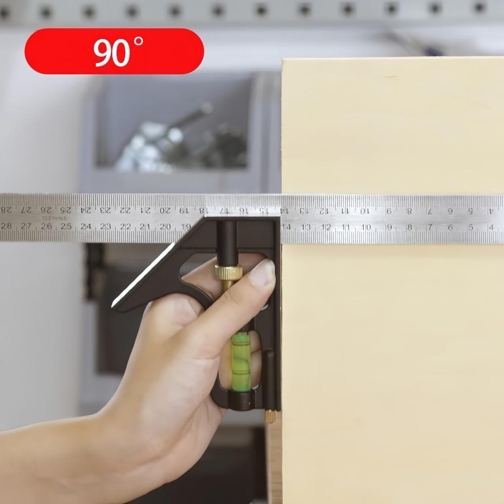 300mm 12" Adjustable Engineers Combination Square Set Right Angle Ruler Tools
