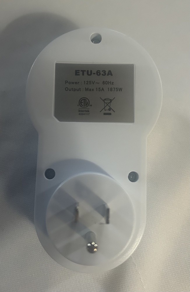 Safe Easy Programmable Weekly Digital Outlet Timer - Model ETU-63A - New No Box
