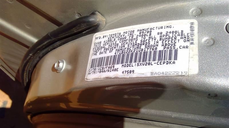Fuse Box Engine 1MZFE Engine 6 Cylinder Fits 99-03 SOLARA 178802