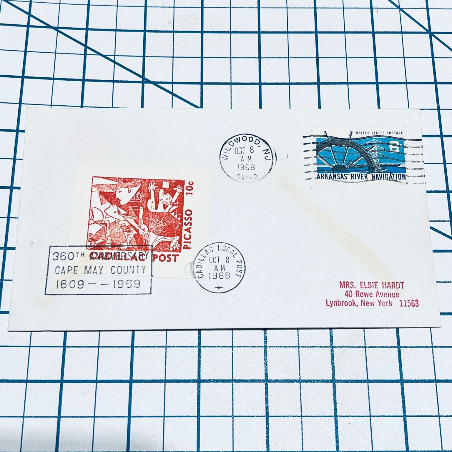 Arkansas River Navigation 1968 Wildwood NJ First Day Cover Cape May Vintage FDC