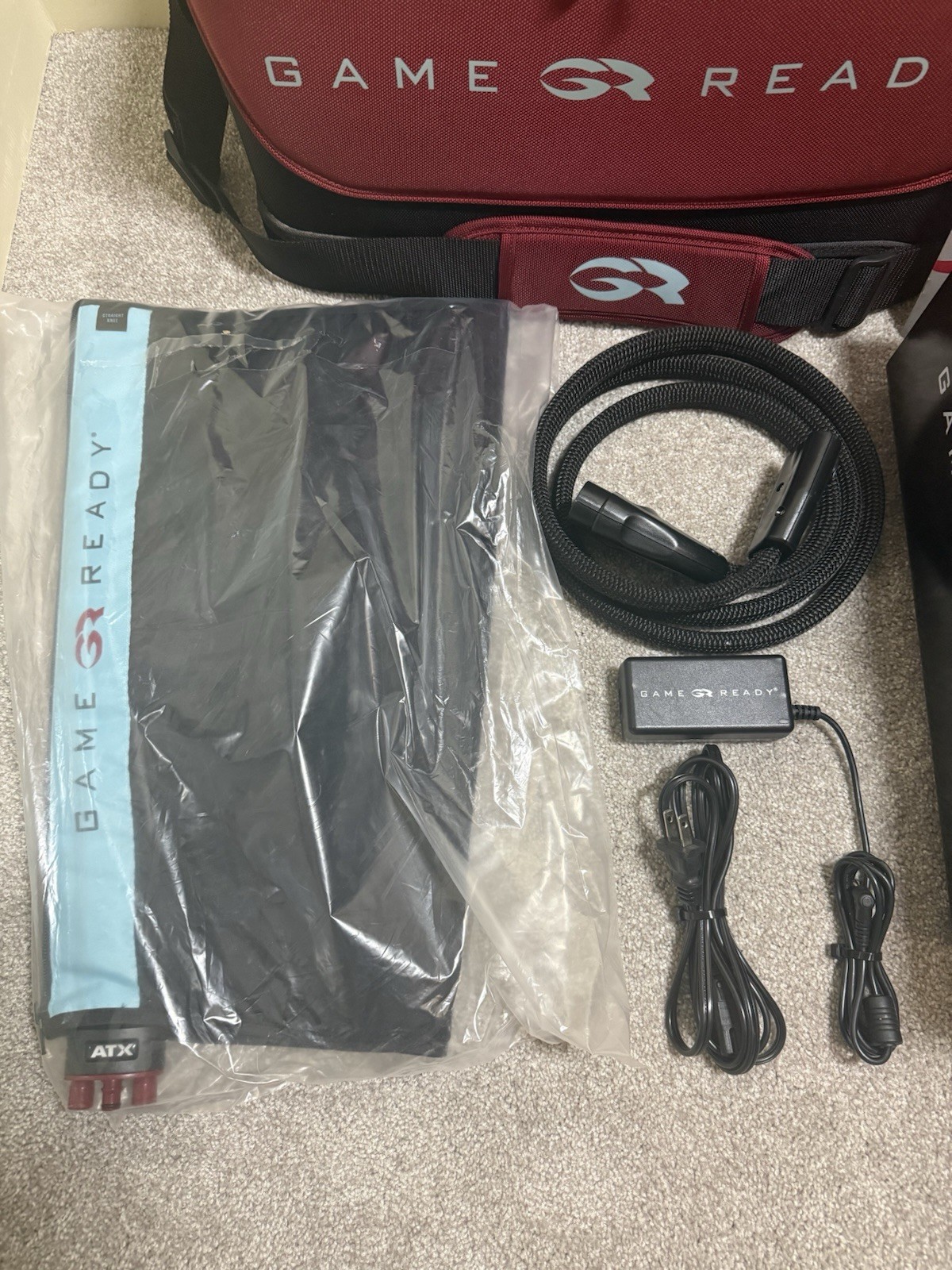 Game Ready PRO 2.1 Ice Therapy Unit NEW Straight Knee Wrap And Carrying Case