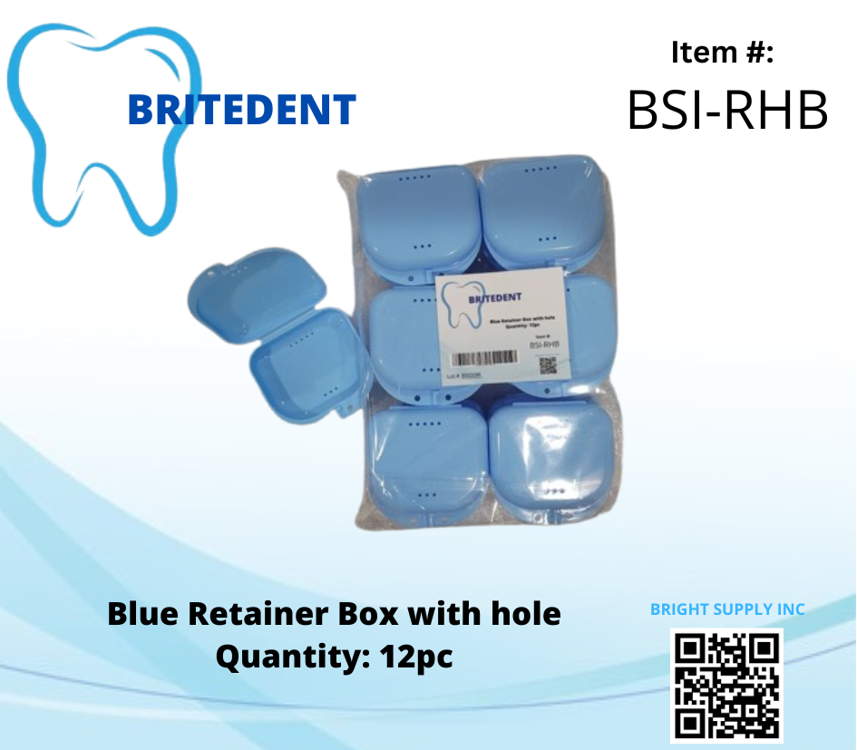 Blue Retainer Box Storage Case Mouthguard Teeth box (12 pcs)