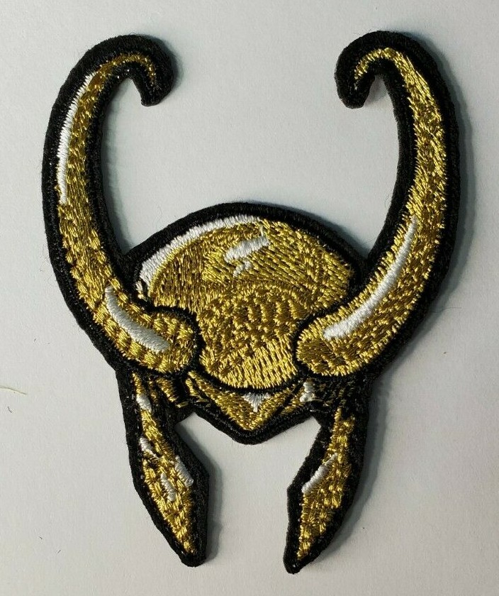 Avengers Thor Loki's Helmet Patch 3 inches tall