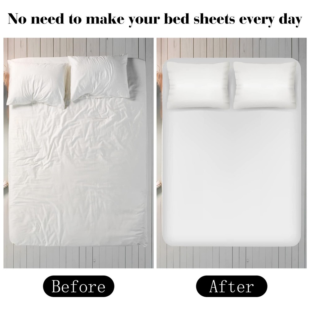 Bed Sheet Fasteners Straps - 4 Pack Adjustable Bed Sheet Holder Strap for Bed...