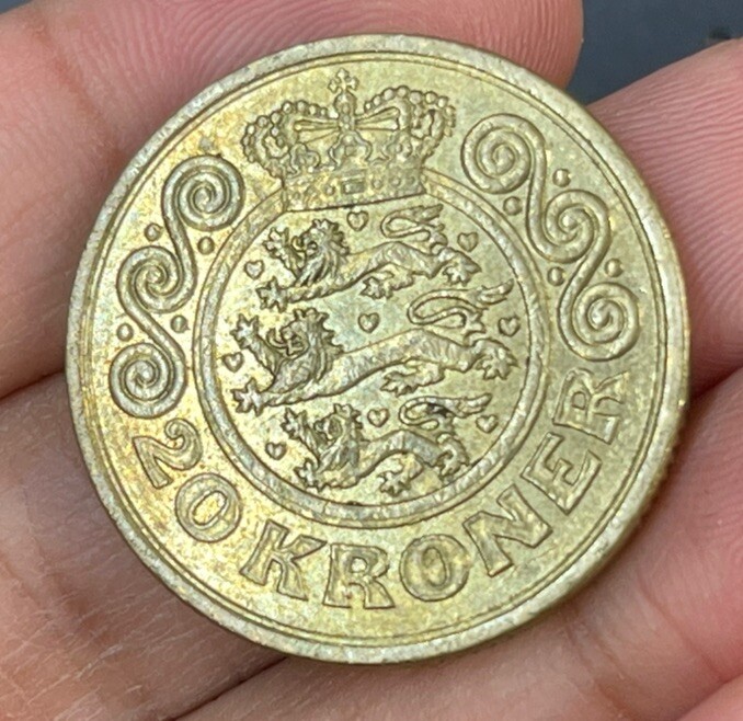 1996 Denmark 20 Kroner Coin