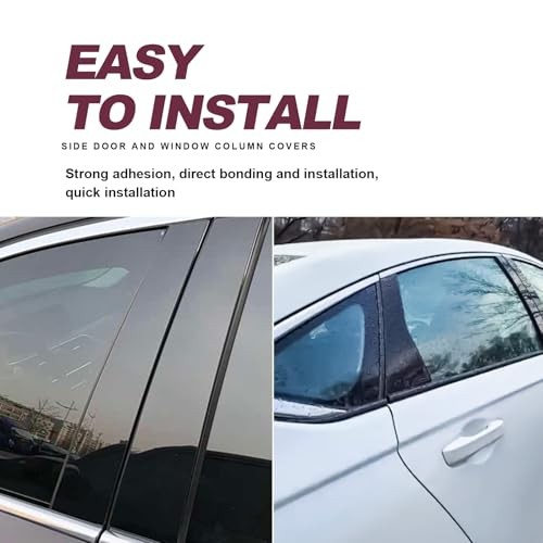 6pcs Gloss Black Window Pillar Post Covers - Compatible with 2016-2023 Chevy