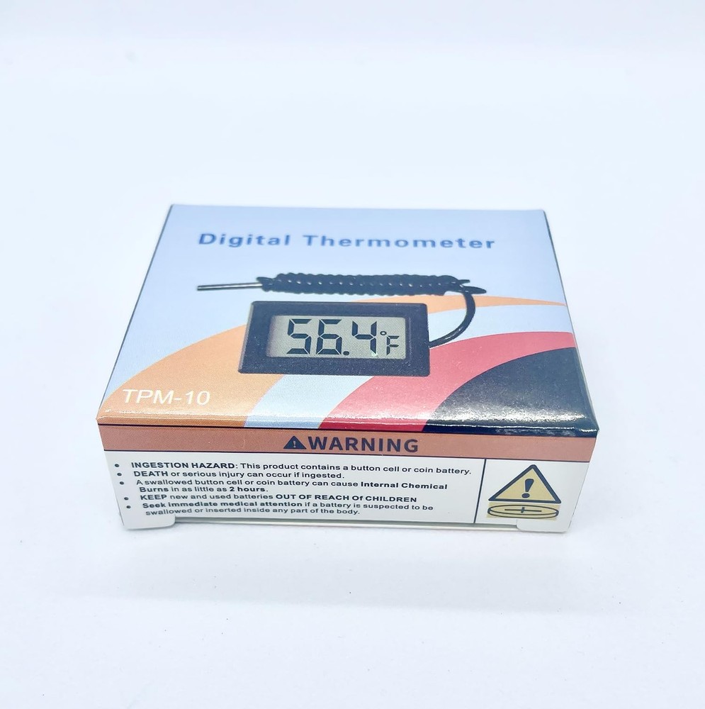 HiLetgo 5pcs Digital LCD Thermometer Temperature Fridge Black