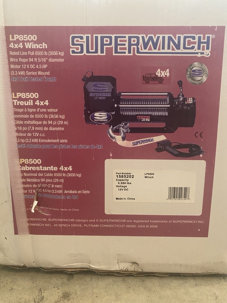 Superwinch LP8500 4x4 Winch 1585202