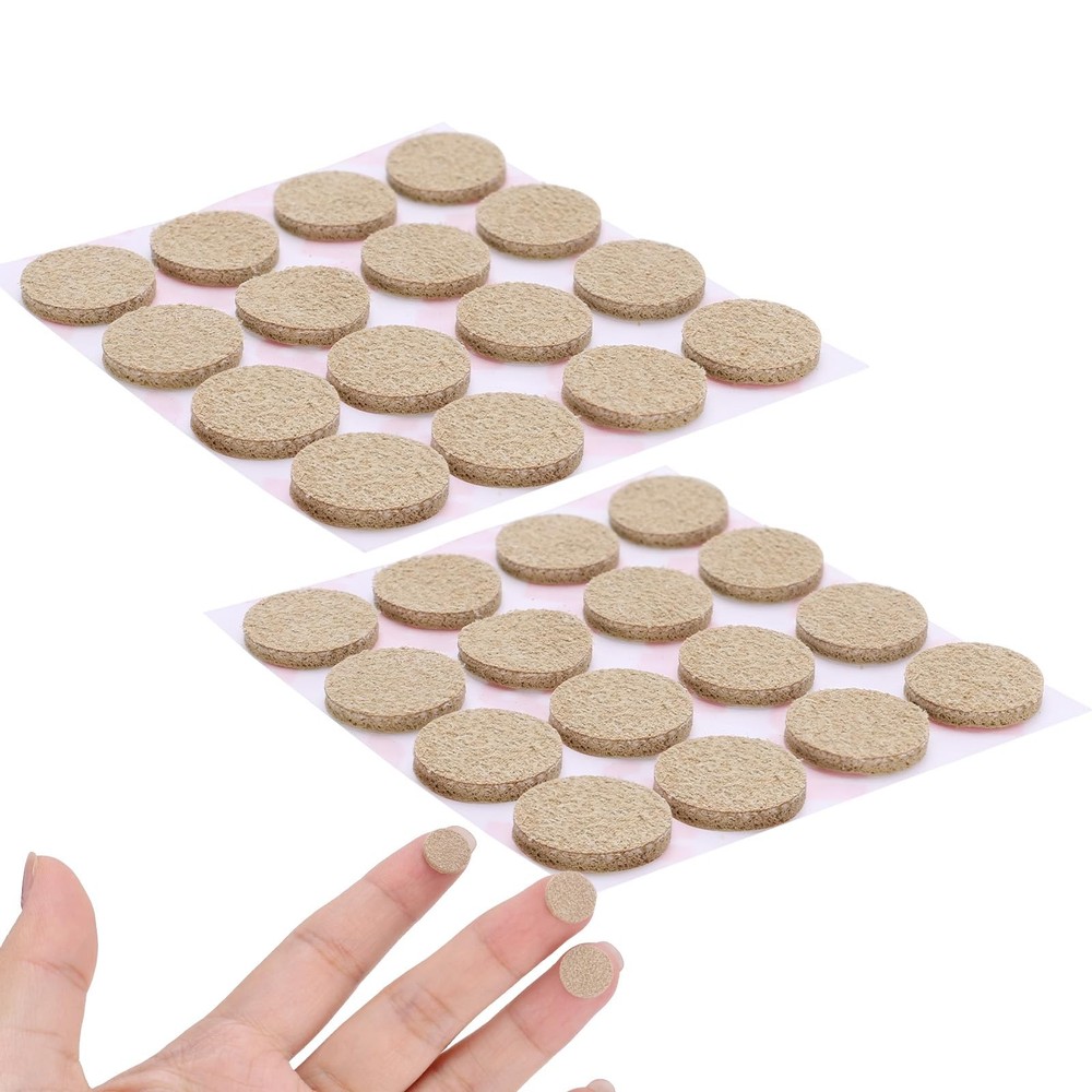 Verplexter Leather Thimble Pads, Self-Adhesive Finger Protectors for White