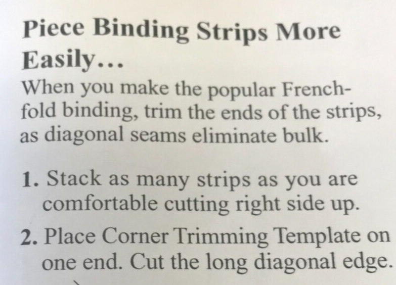 MARTI MICHELL - PERFECT PATCHWORK #8073 CORNER ACRYLIC TRIMMER & BOOKLET