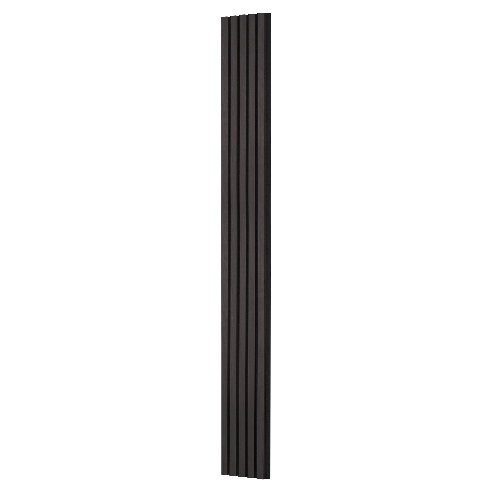 4 Pcs Acoustic Wood Wall Slat Panels 7.9"x94.5" Sound Absorbing Modern Black Oak