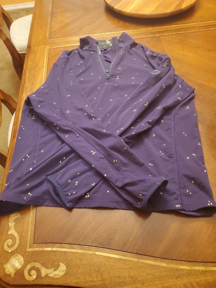 Greyson Tate 1/4 Zip Pullover Purple Raven Medium Men's