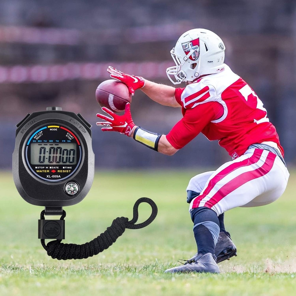 2 Pack Digital Stopwatch Timer: Large Display Multi-Function Stop Watch for S...