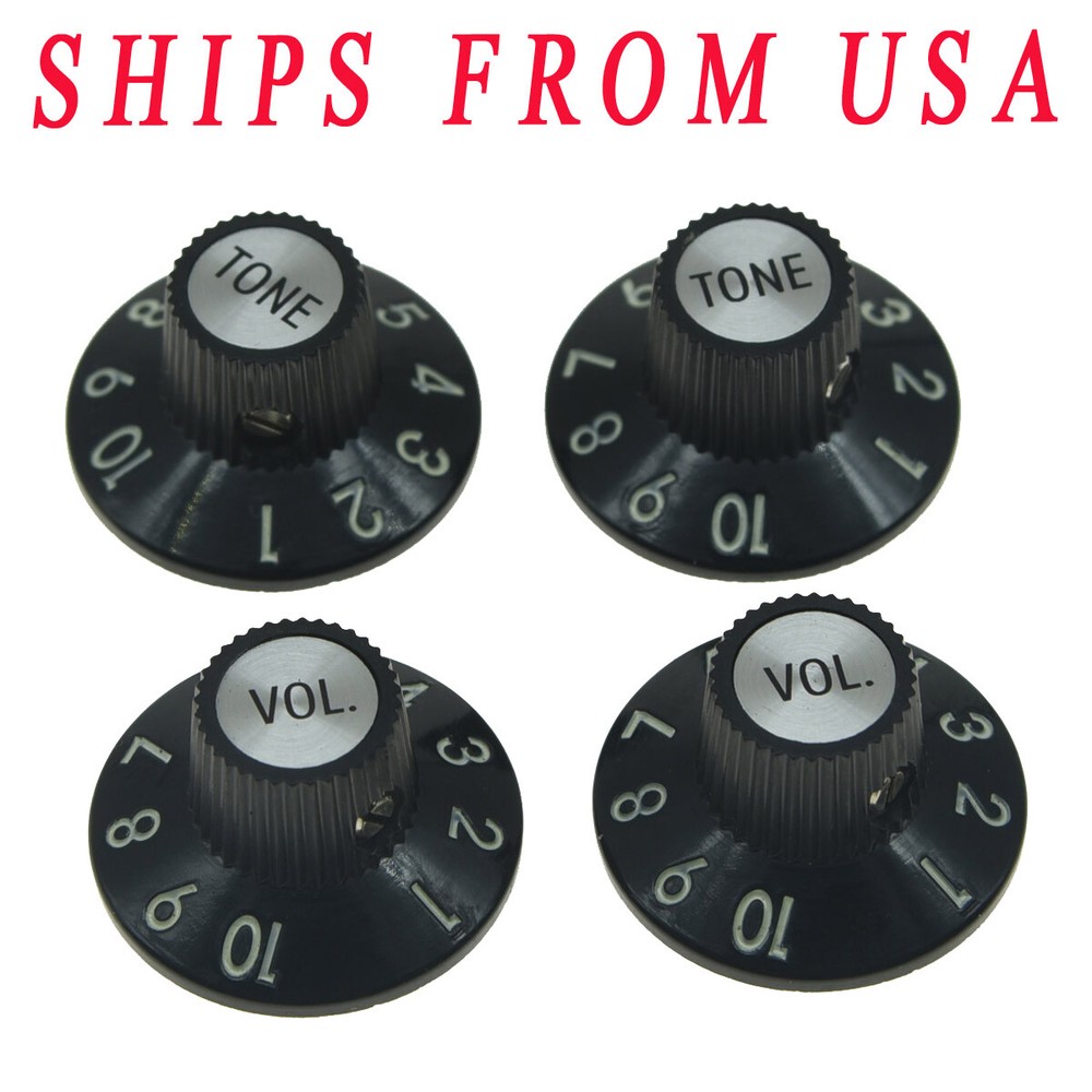 Quality Guitar Witch Hat Knobs 2V 2T for Fender 72 Tele Custom or Others