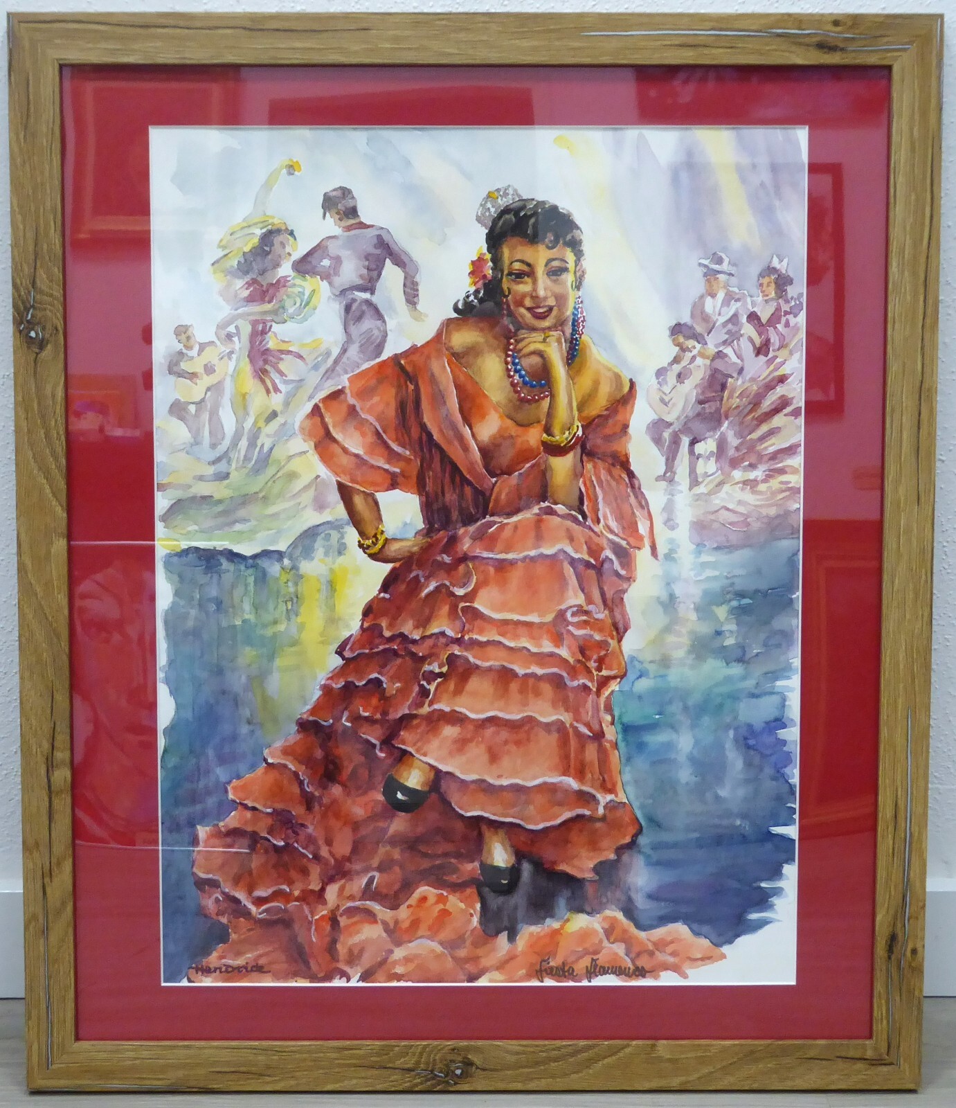 Walter Maria Hendrick (1913-2000) #6 (39x52cm) "Fiesta Flamenco" Spain
